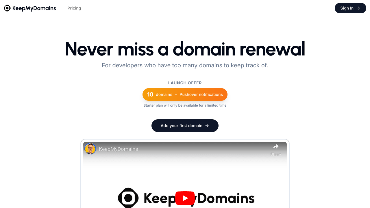 KeepMyDomains