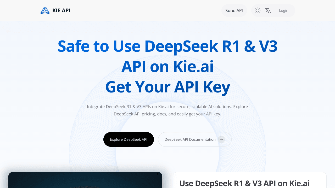 Kie.ai: DeepSeek R1 API
