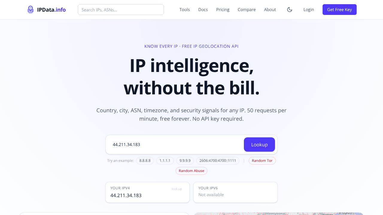 Know every IP — free IP geolocation API