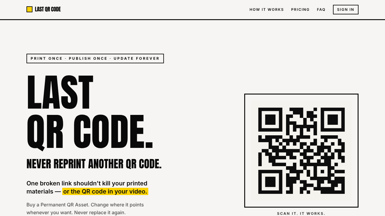 Last QR Code (You'll ever need.)