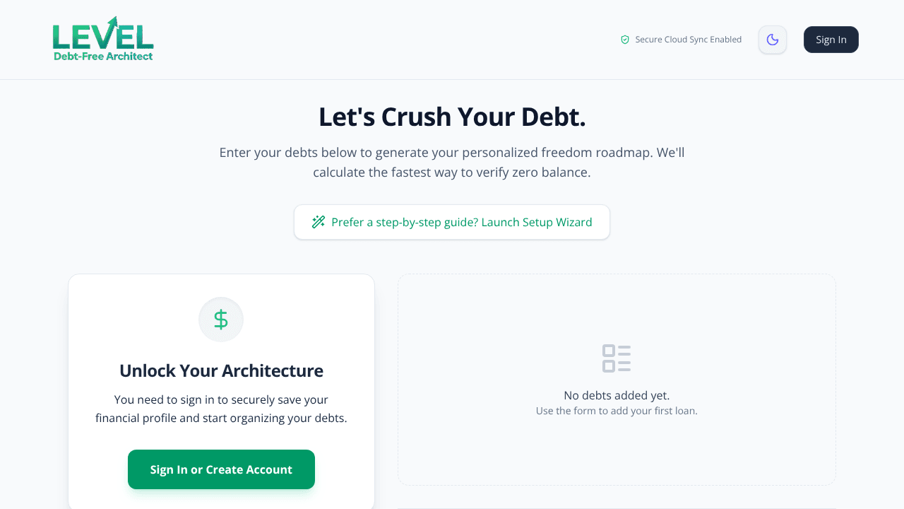 LEVEL Debt-Free Architect