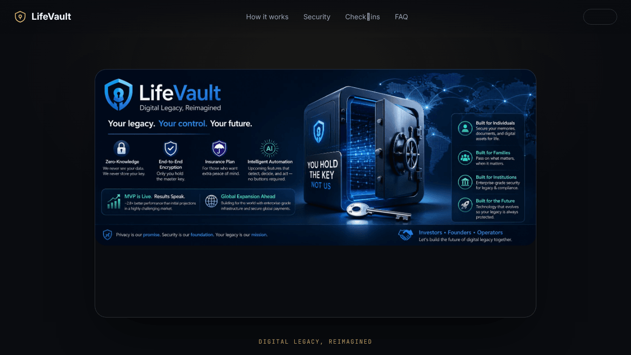 LifeVault — Digital Legacy, Reimagined