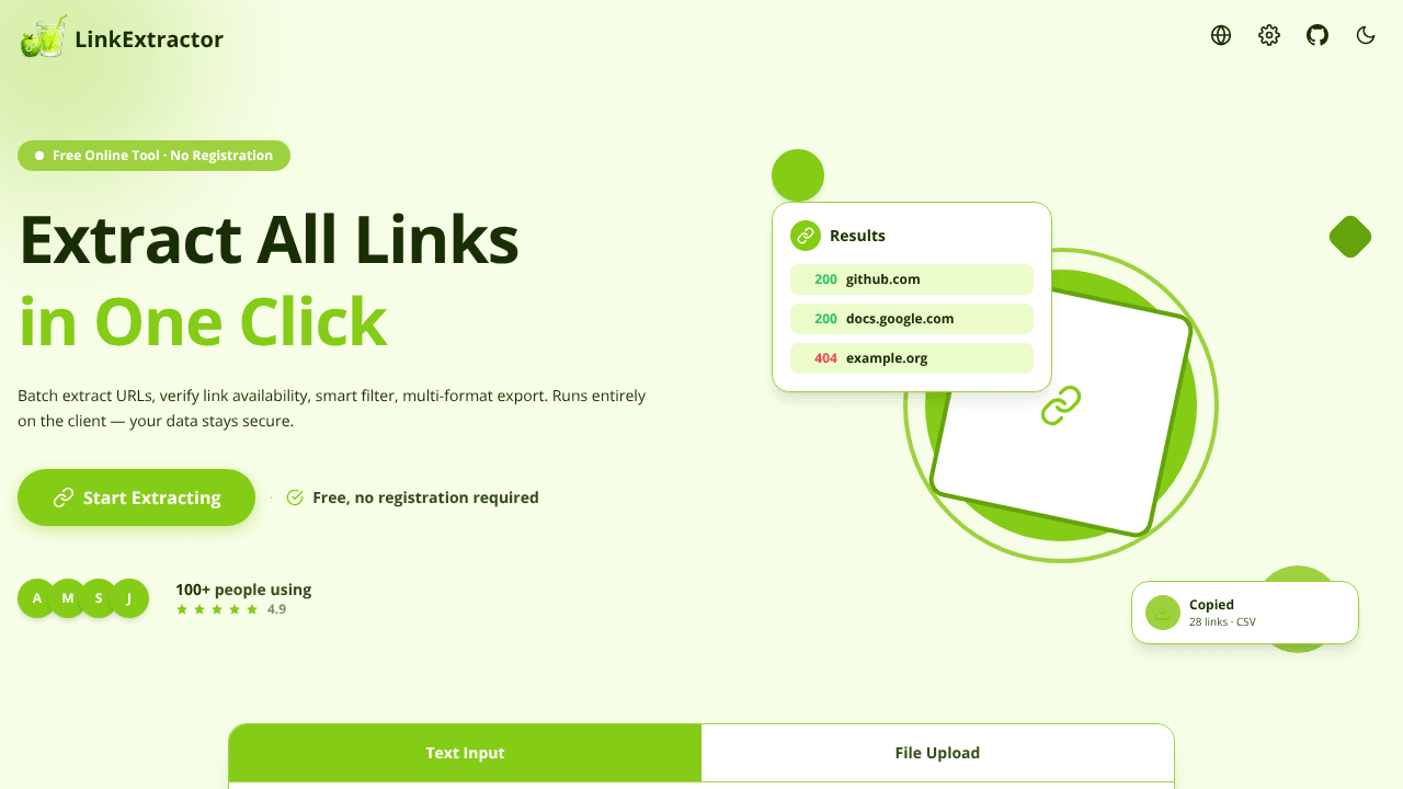 Link Extractor — Link Extraction Tool