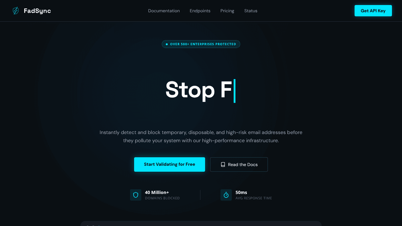 MailCheck Email Validation FadSync API