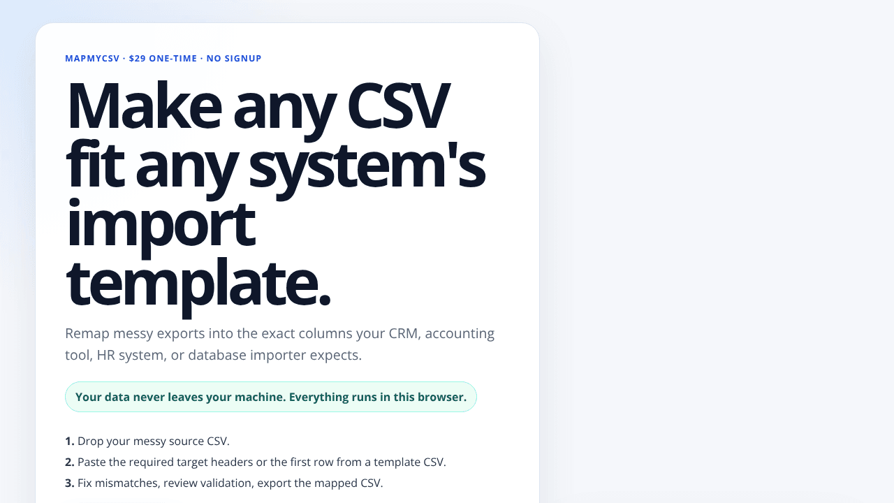 MapMyCSV