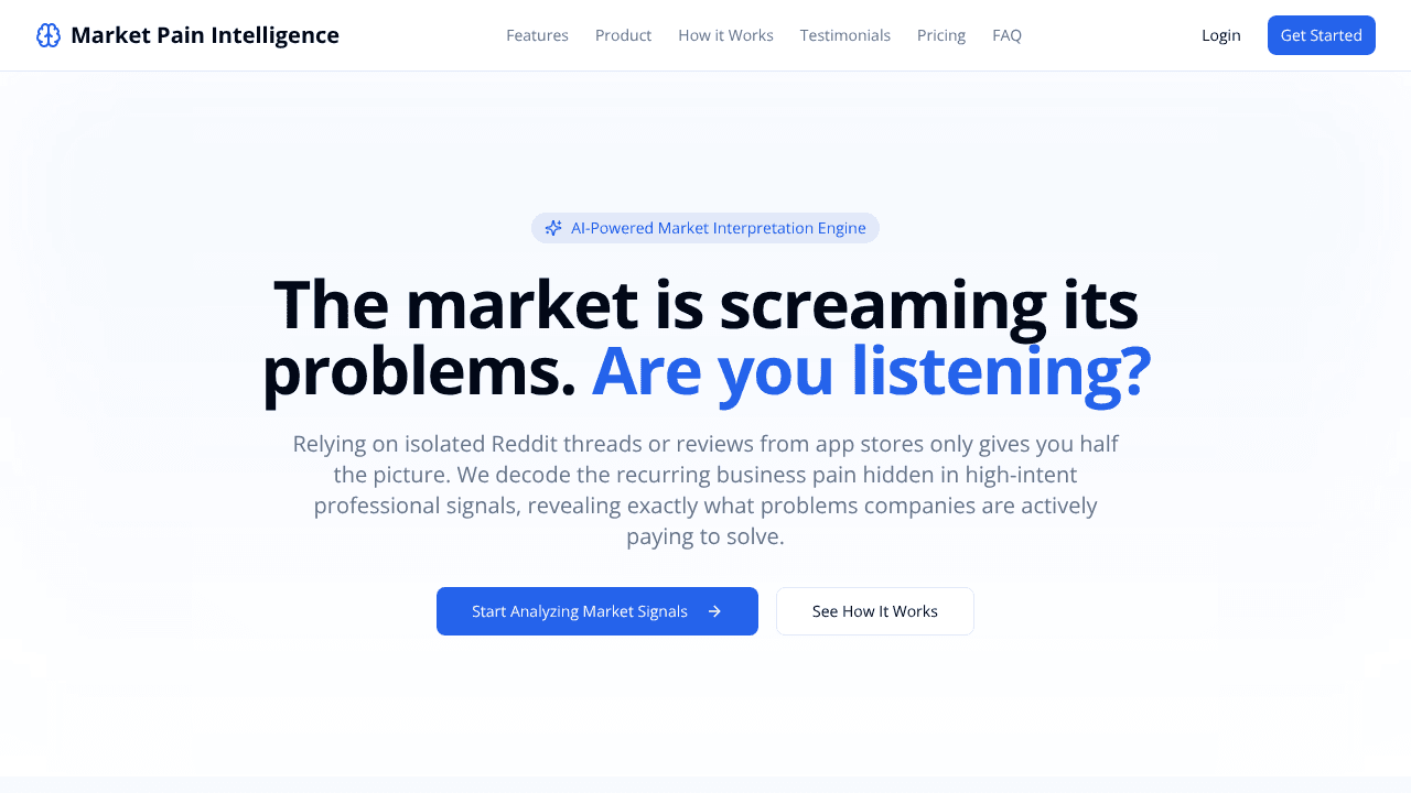 Market Pain Intelligence