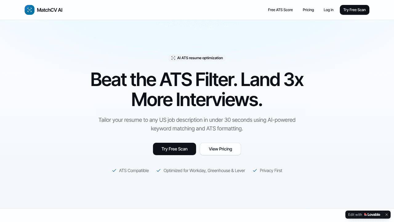 MatchCV AI