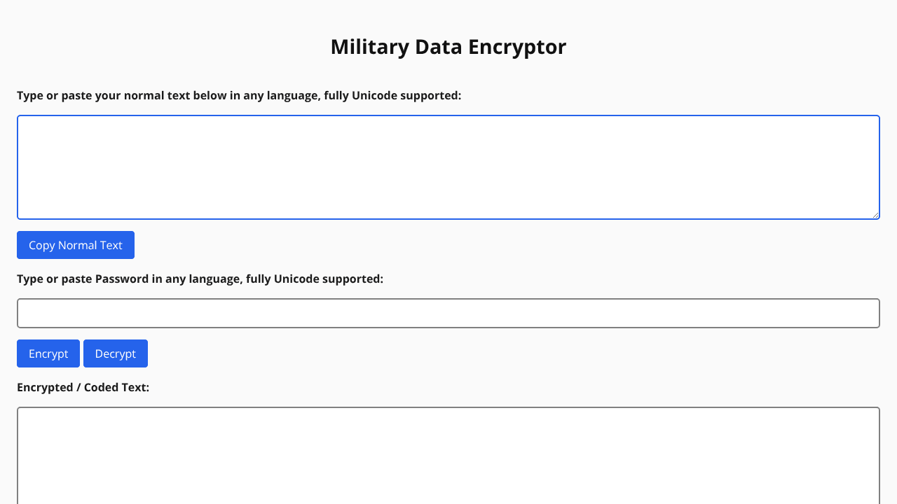 Military Data Encryptor
