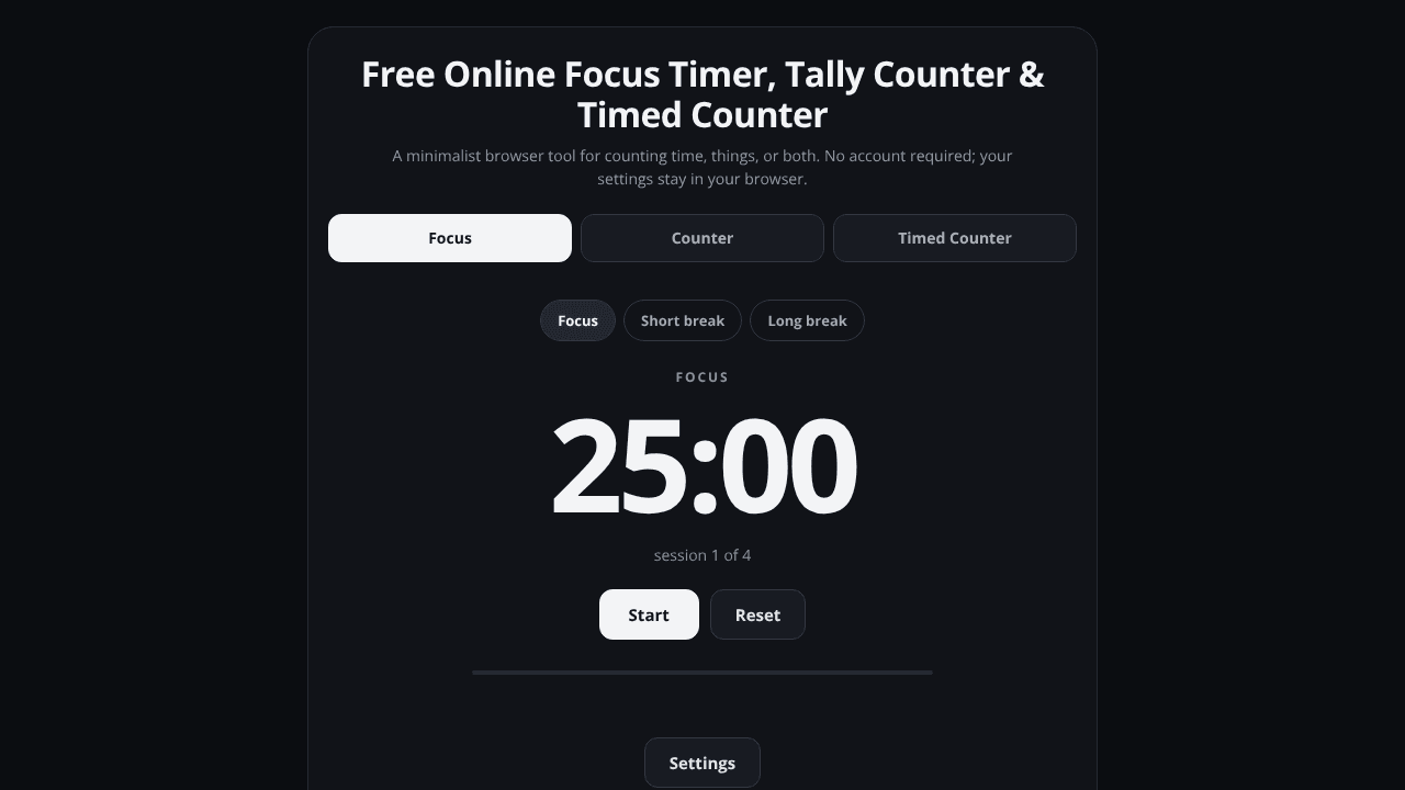 Minimal Time + Count