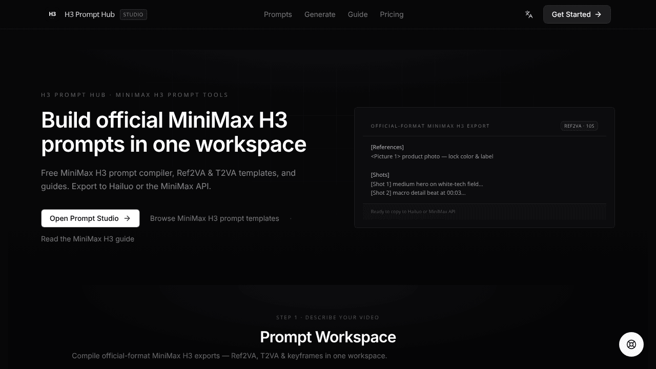 MiniMax H3 Prompt