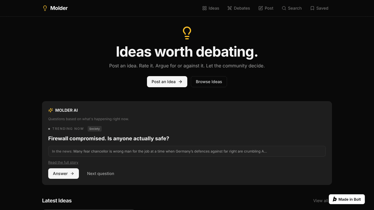 Molder — Ideas worth debating