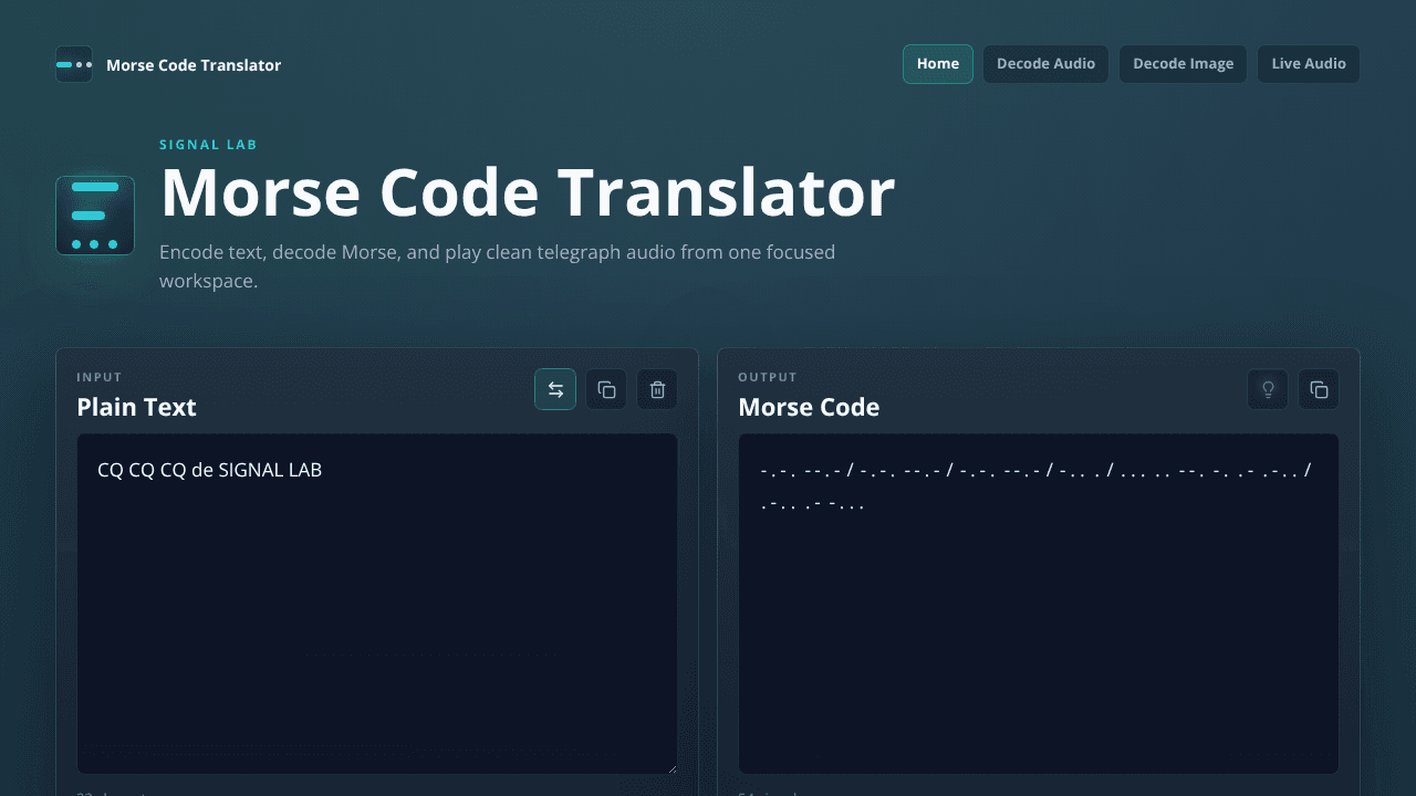 Morse Code Translator