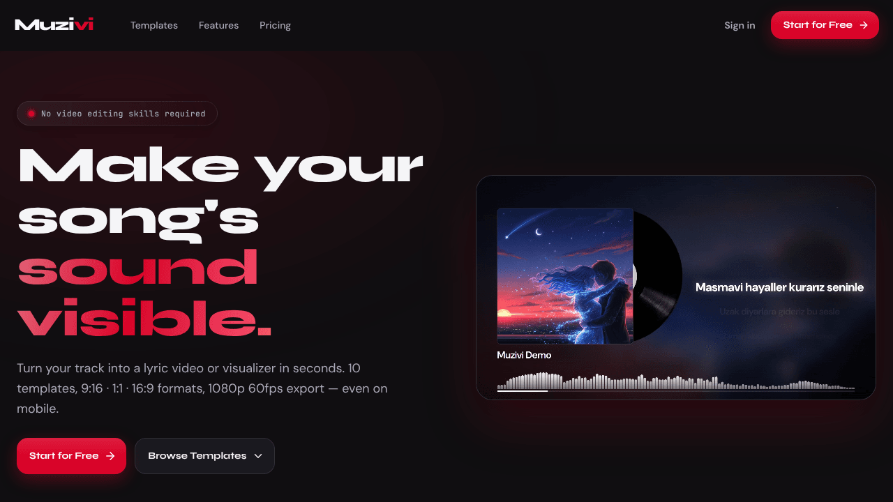 Muzivi — Music Video Maker