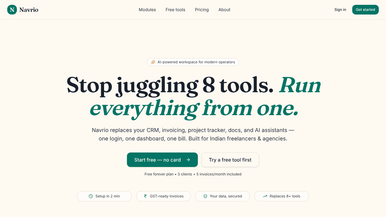 Navrio-AI-powered workspace
