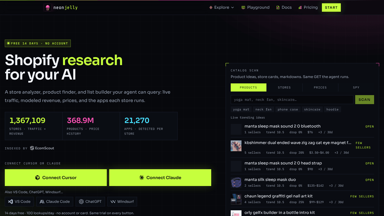 Neonjelly | Live E-commerce data for AI