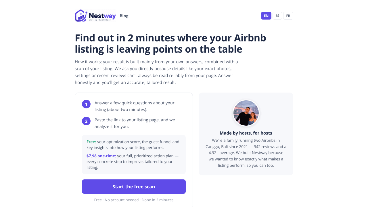 Nestway — Airbnb Listing Optimizer