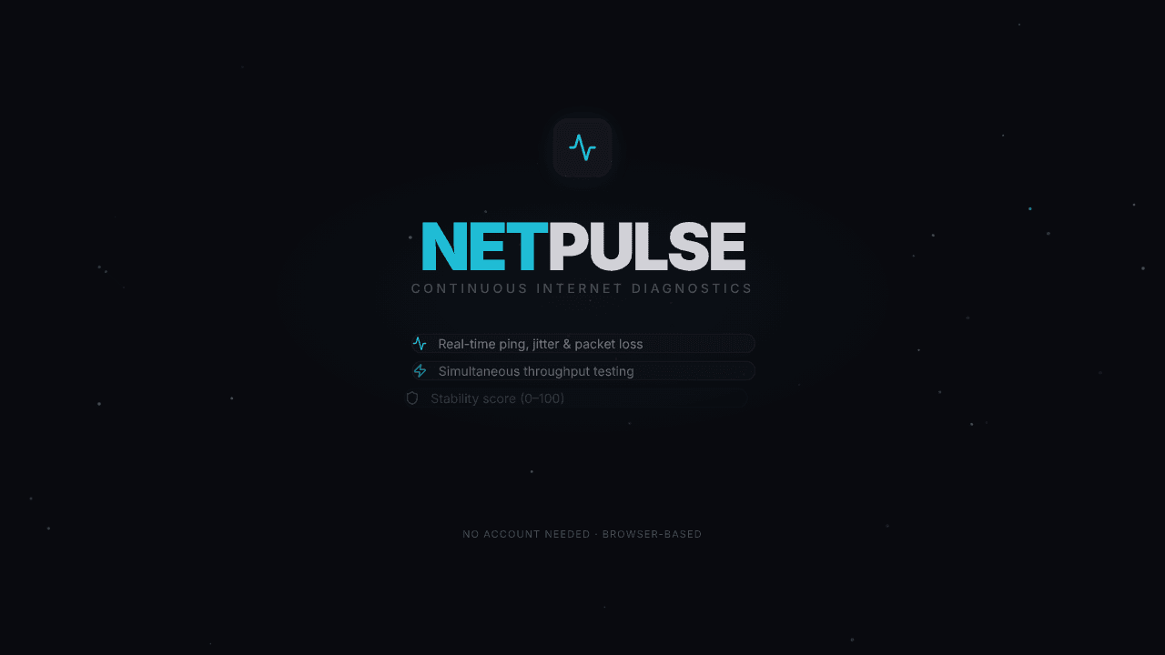 NetPulse – Internet Diagnostics Tool