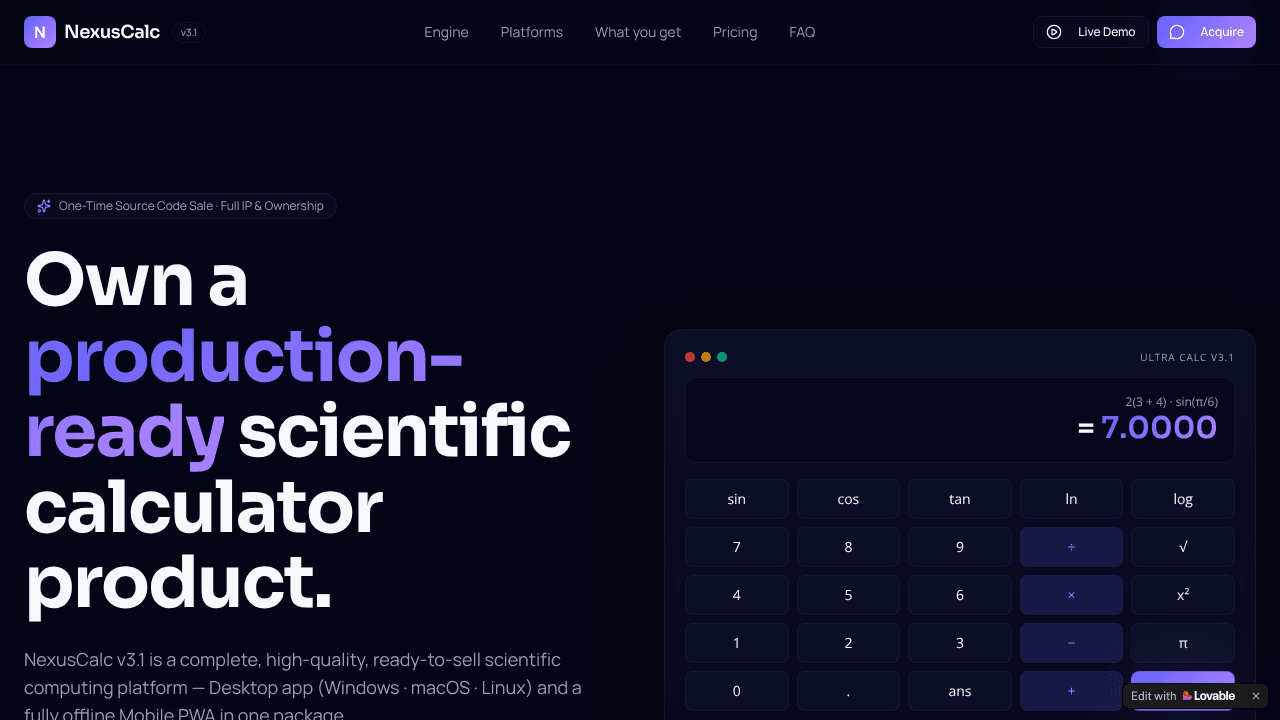 Nexus Calculator