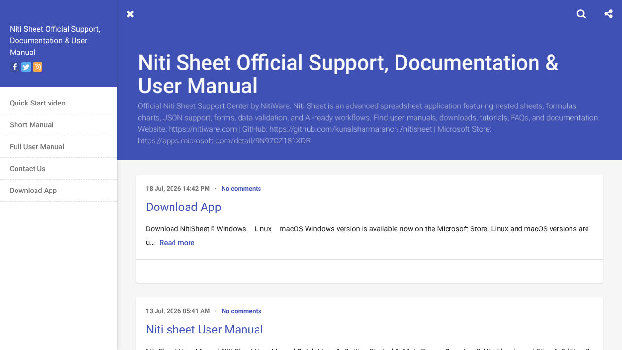 Niti sheet