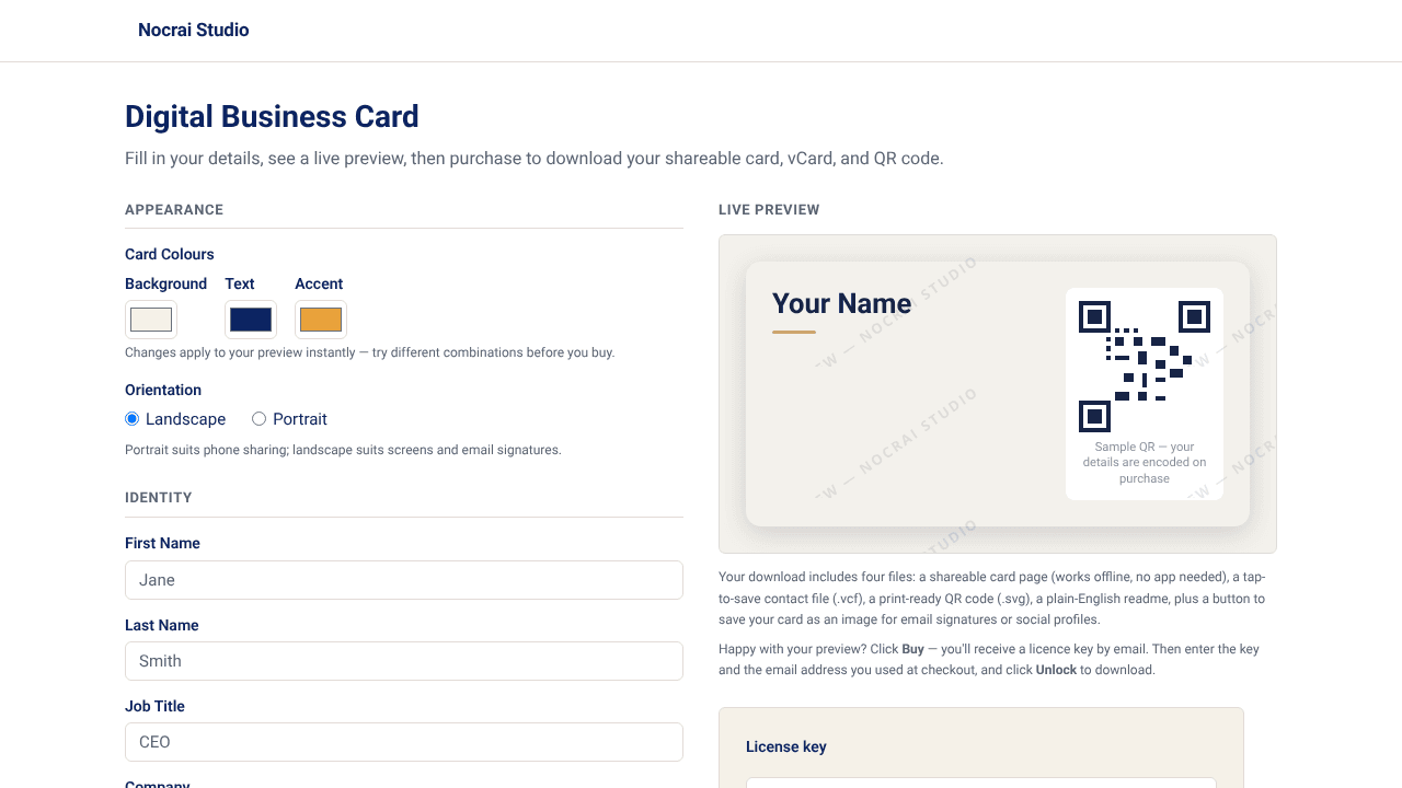 Nocrai Digital Business Card