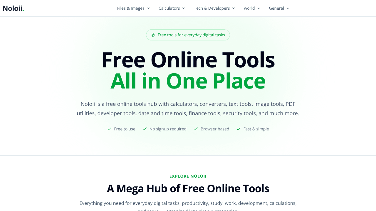 Noloii Free Online Tools Hub