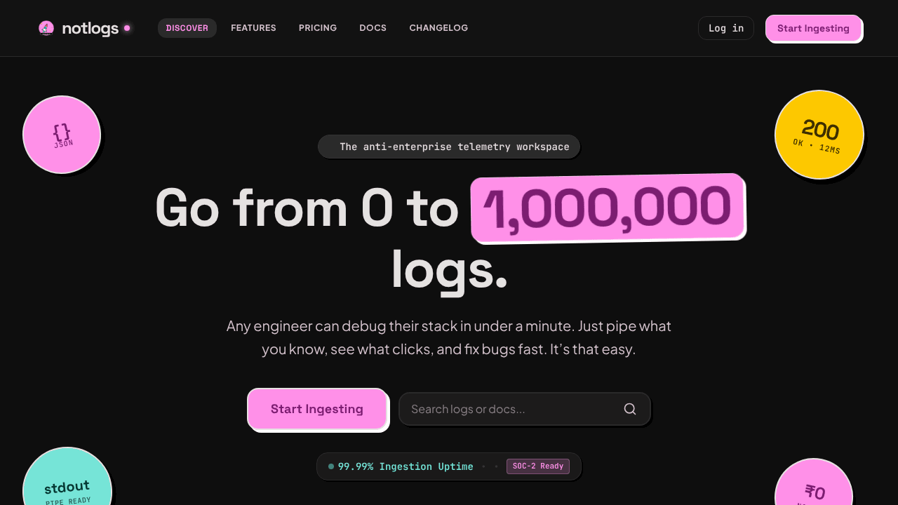 notlogs — Telemetry with Tactile Swagger