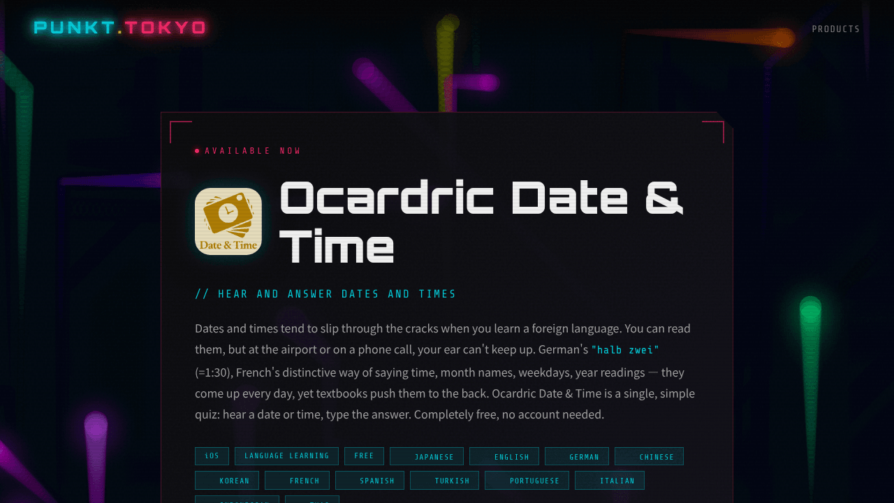 Ocardric Date & Time