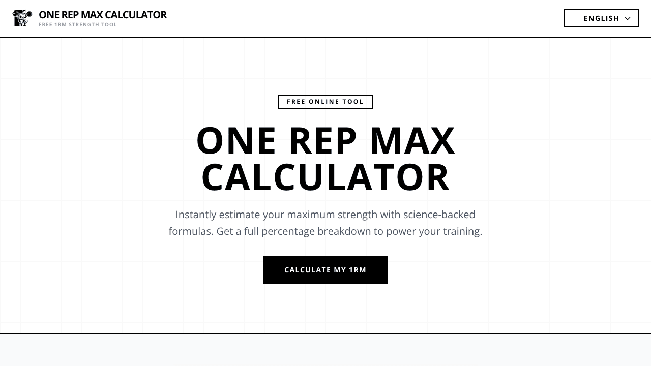 One Rep Max Calculator