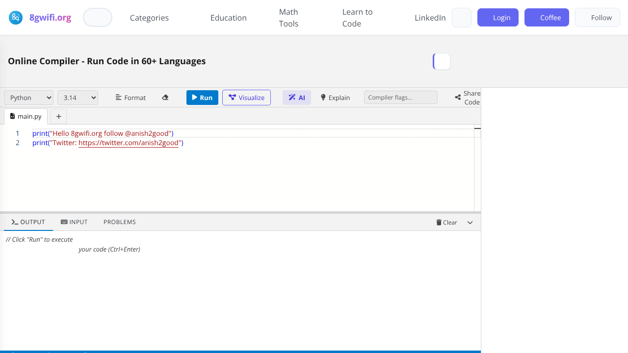 Online Compiler with Code Visualizer