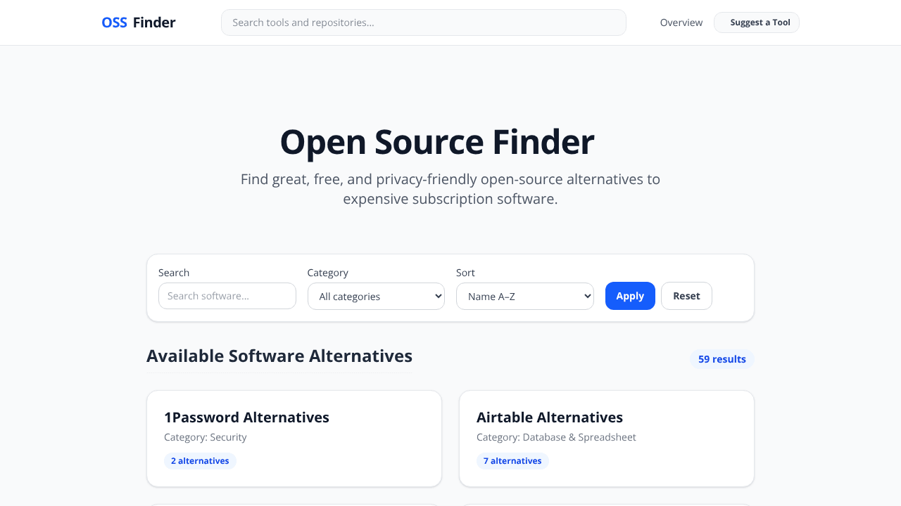 Open Source Finder