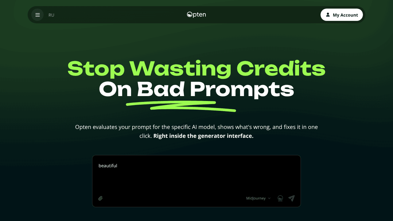 Opten: AI Image & Video Prompt Optimizer