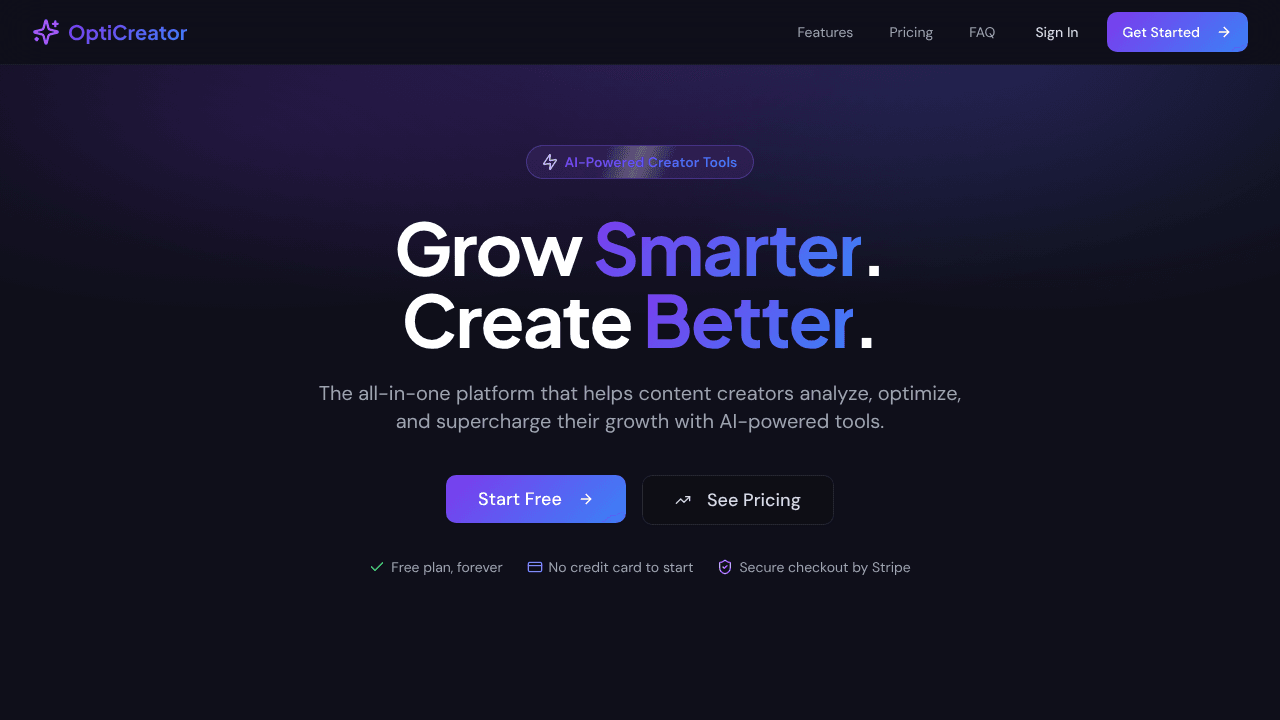 OptiCreator -Tools for smarter creators.