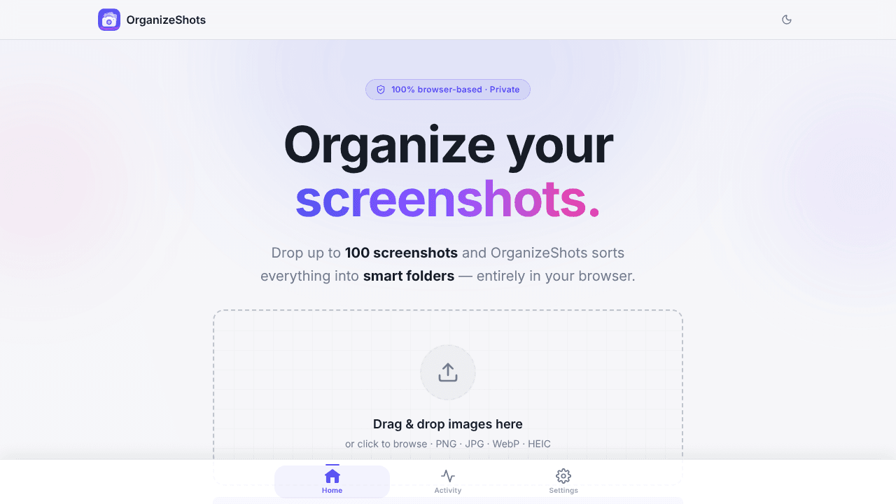 OrganizeShots