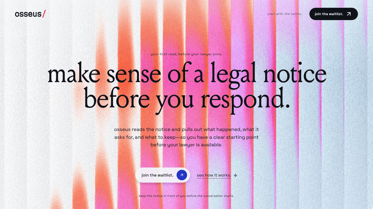 Osseus website screenshot