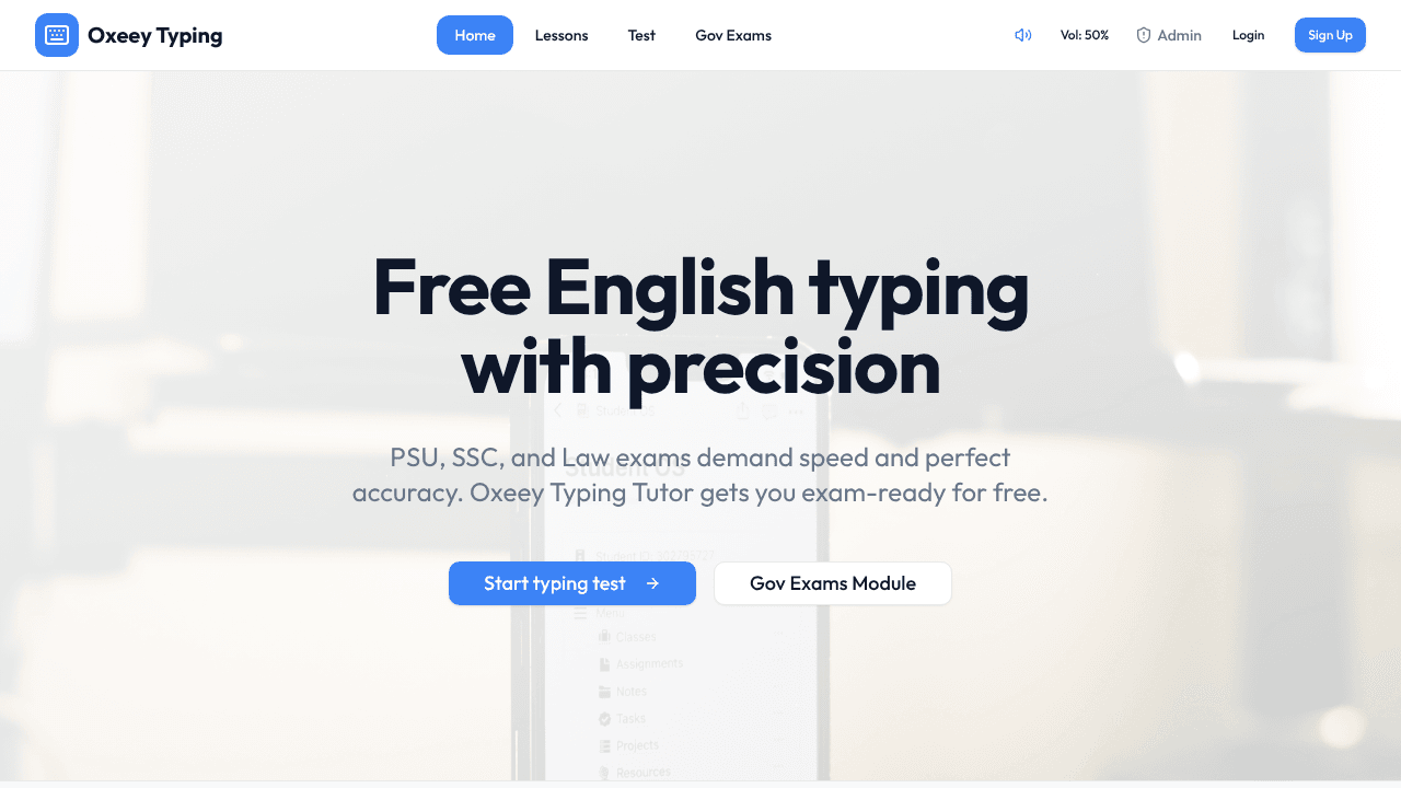 Oxeey Typing Practice
