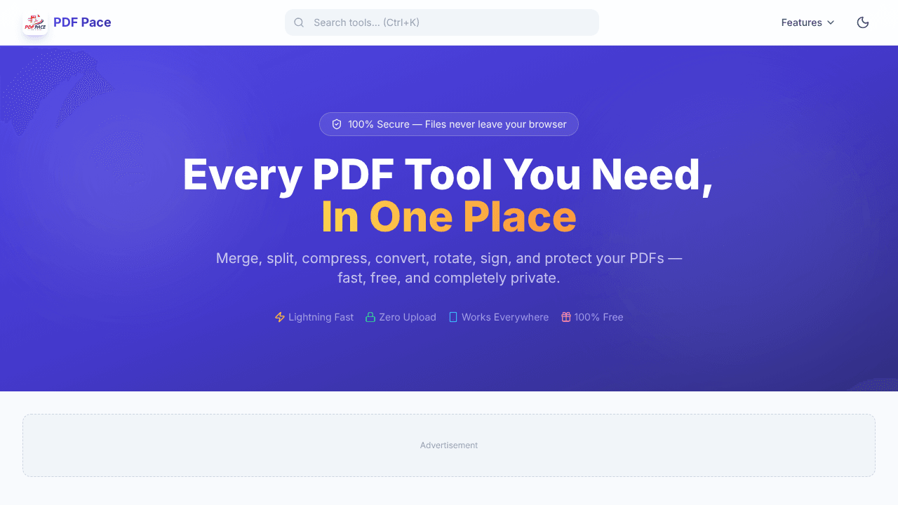 PDF Pace — Free Online PDF Converter