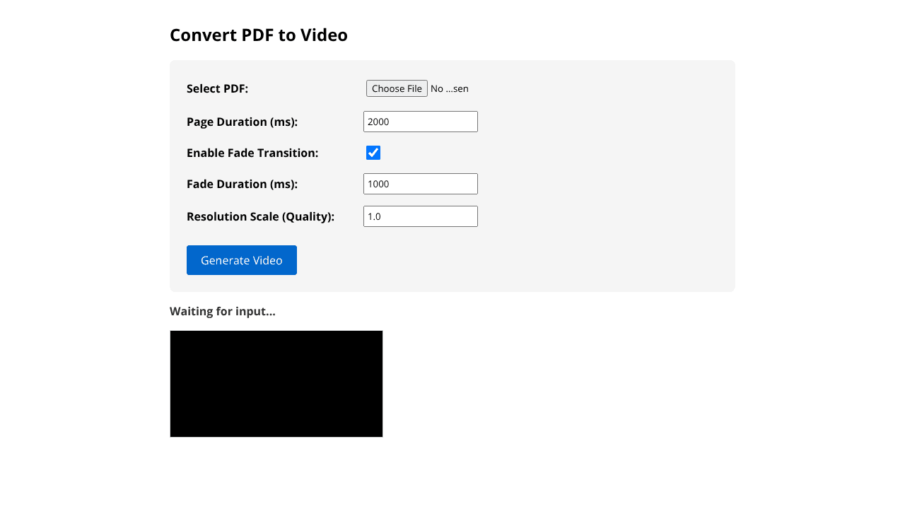 PDF to Video Converter