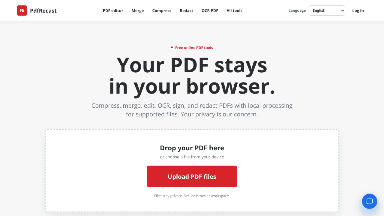PdfRecast website screenshot
