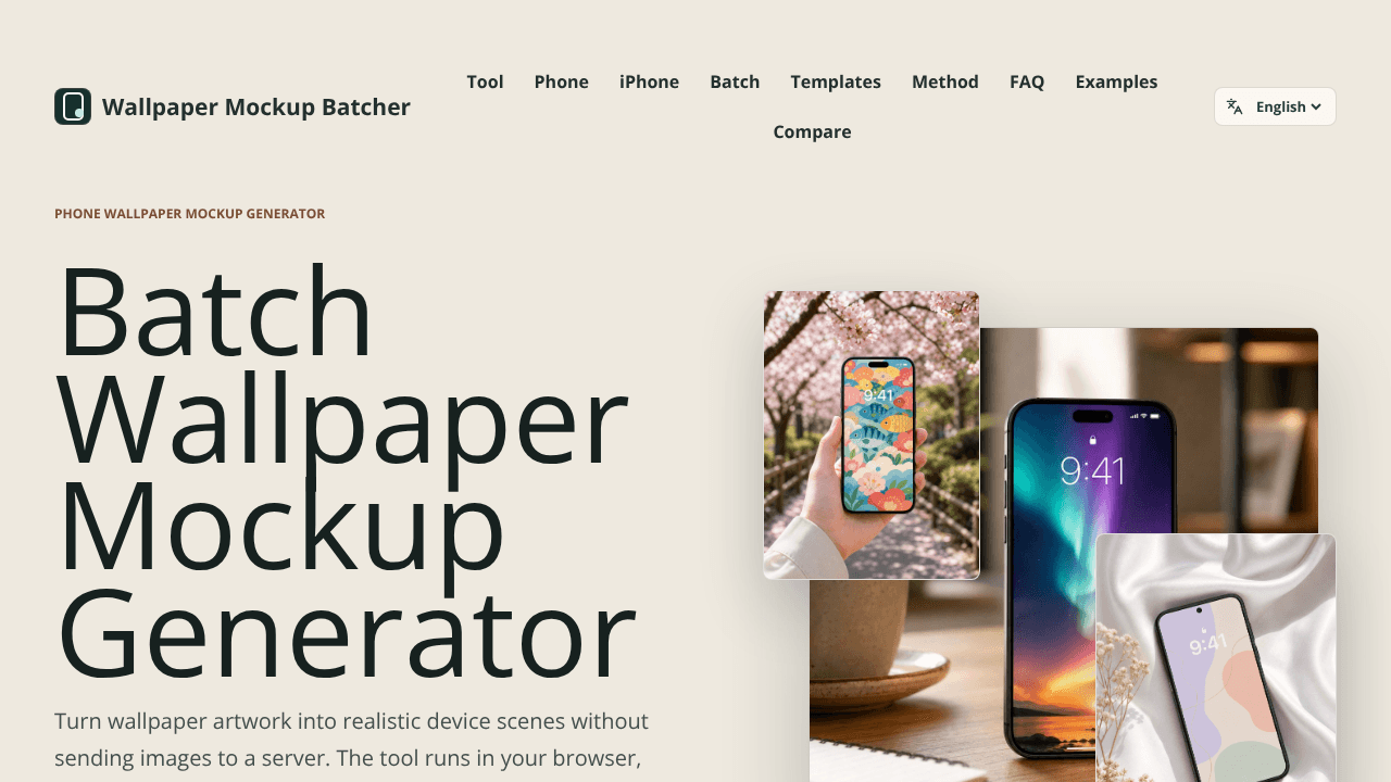 Phone Wallpaper Mockup Batcher