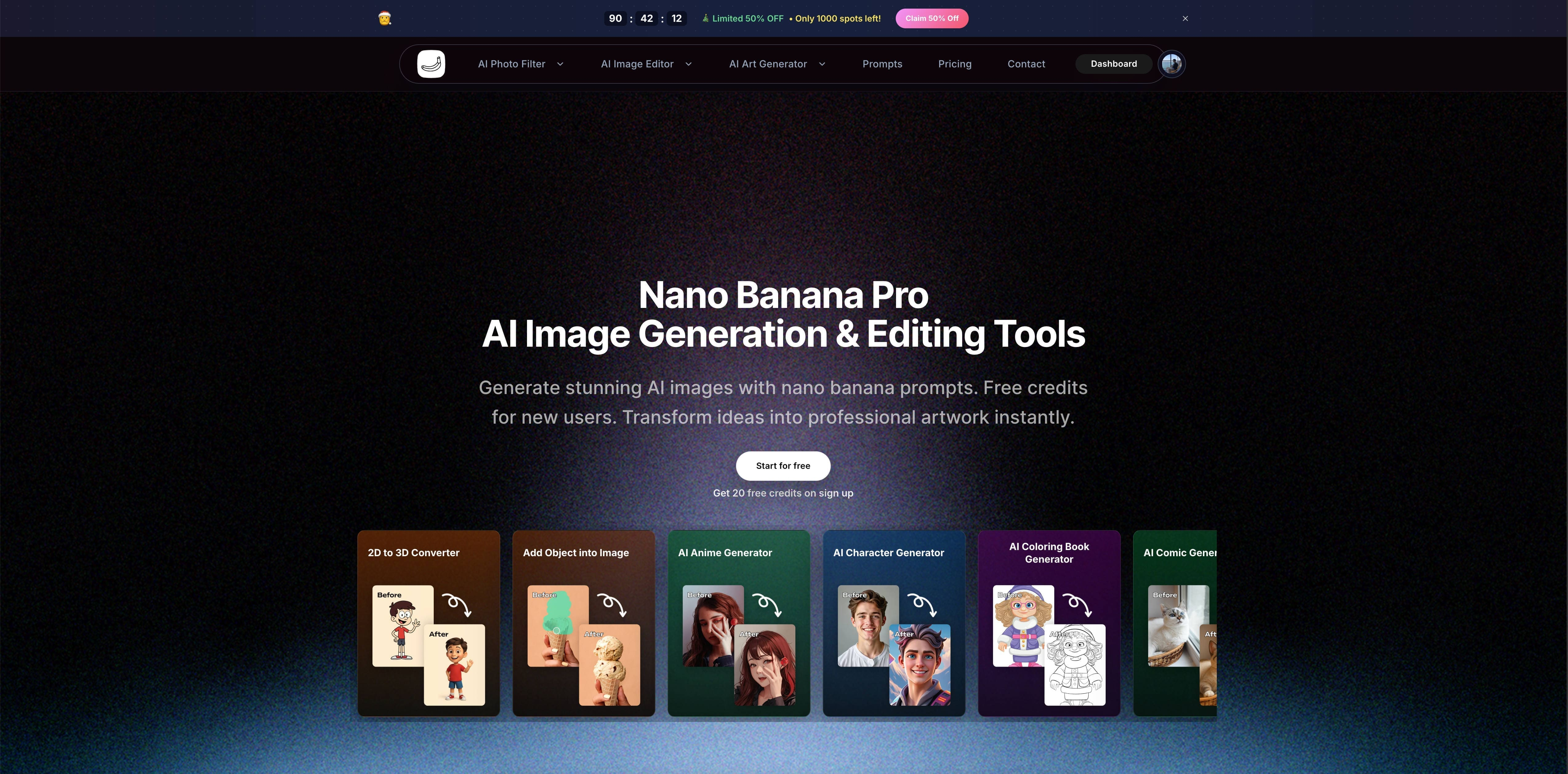 Photo Art AI - Cheapest Nano Banana Pro Tool