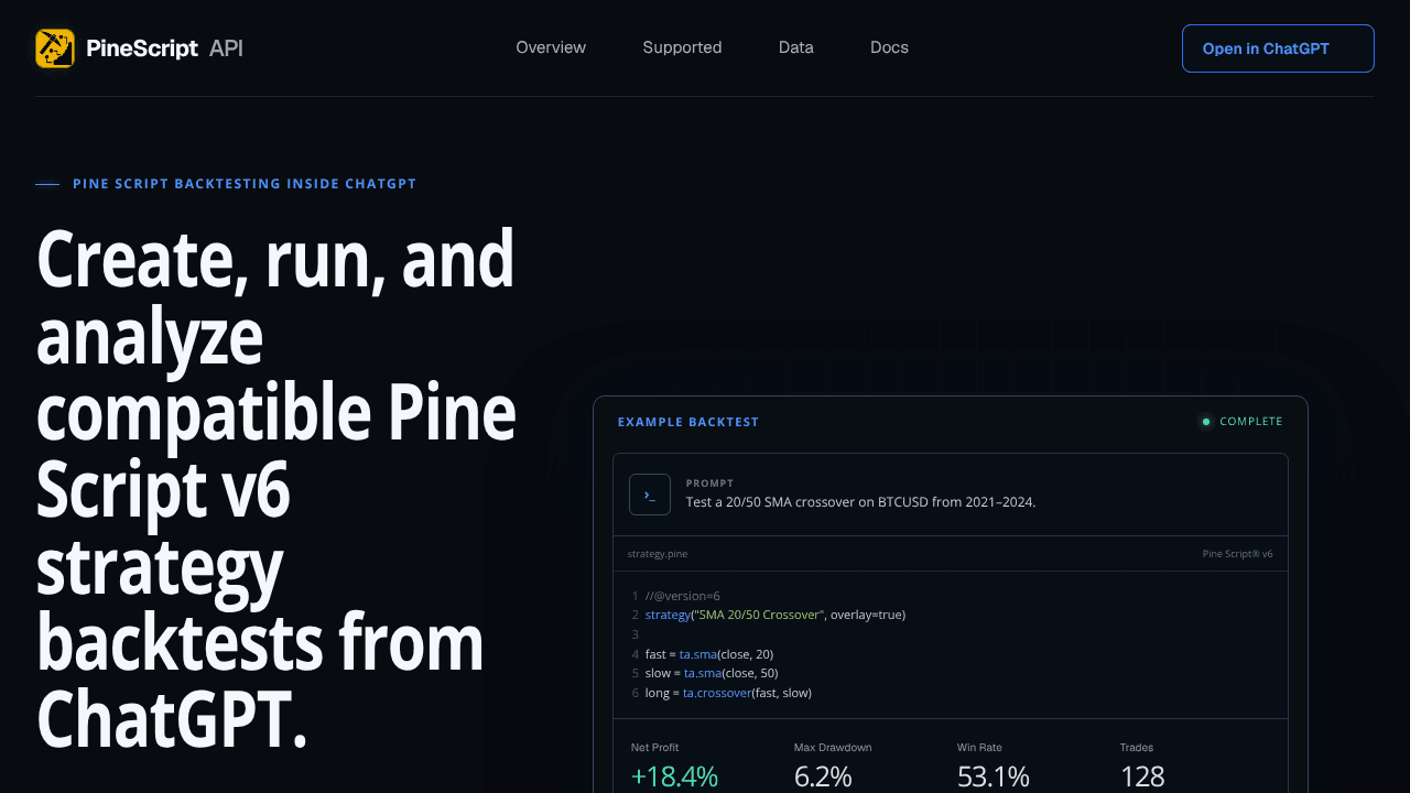 PineScript API