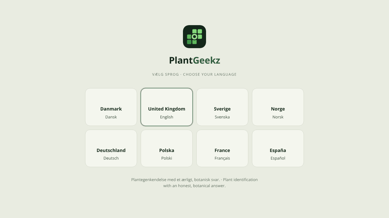 PlantGeekz - Identifier/collection app