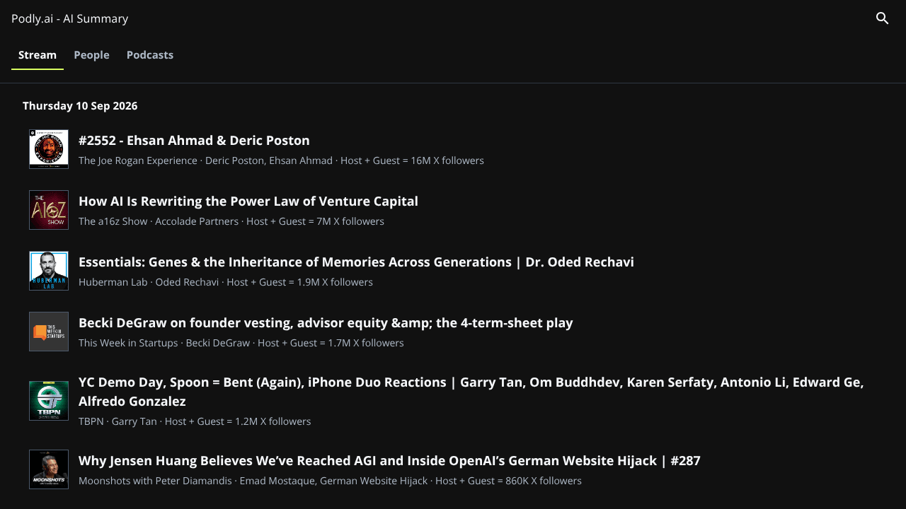 Podly — AI podcast summary