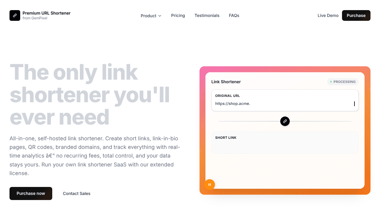 Premium URL Shortener