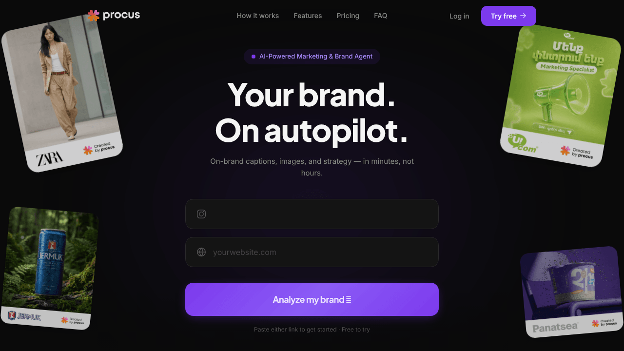 Procus AI. Your AI SMM manager.