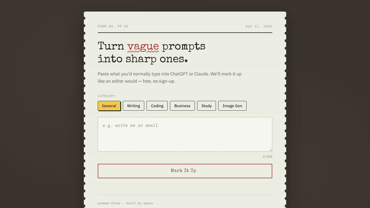 Prompt Fixer