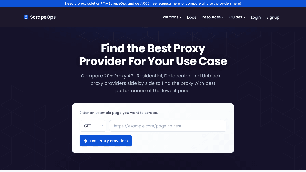 Proxy Tester by ScrapeOps
