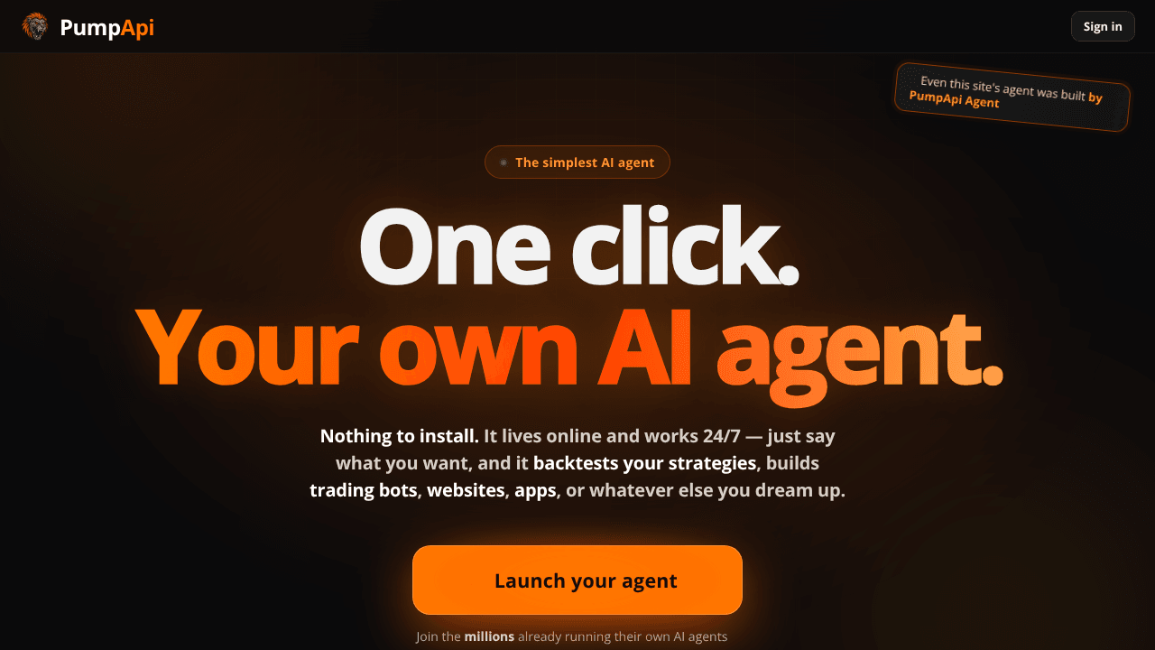 PumpApi Agent