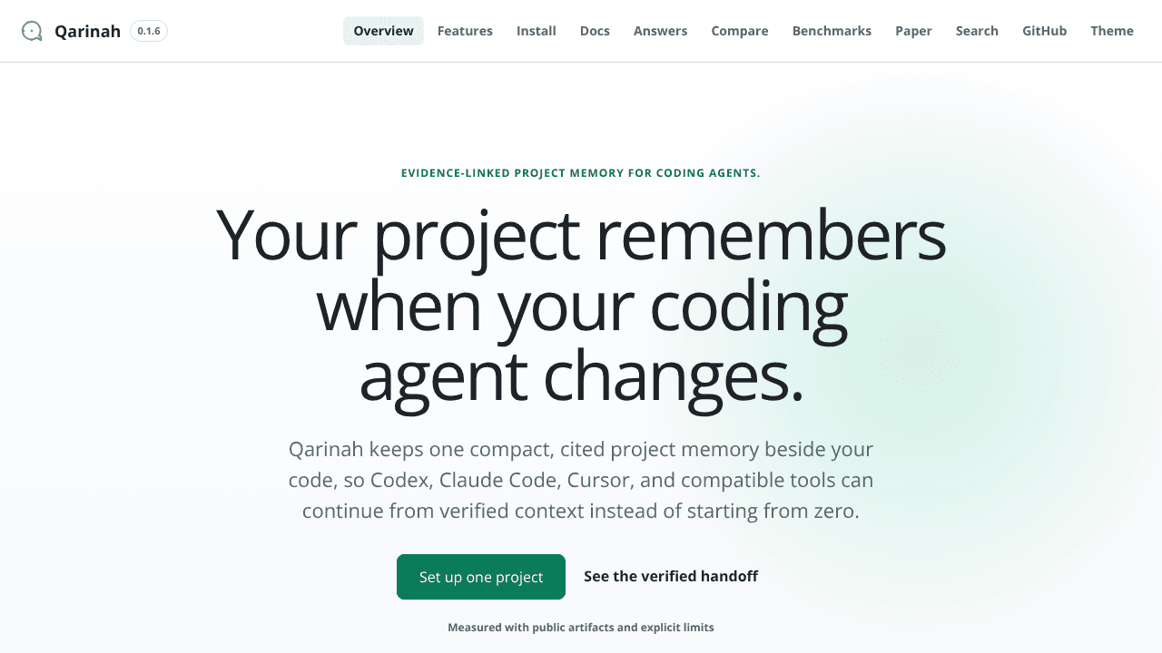 Qarinah website screenshot