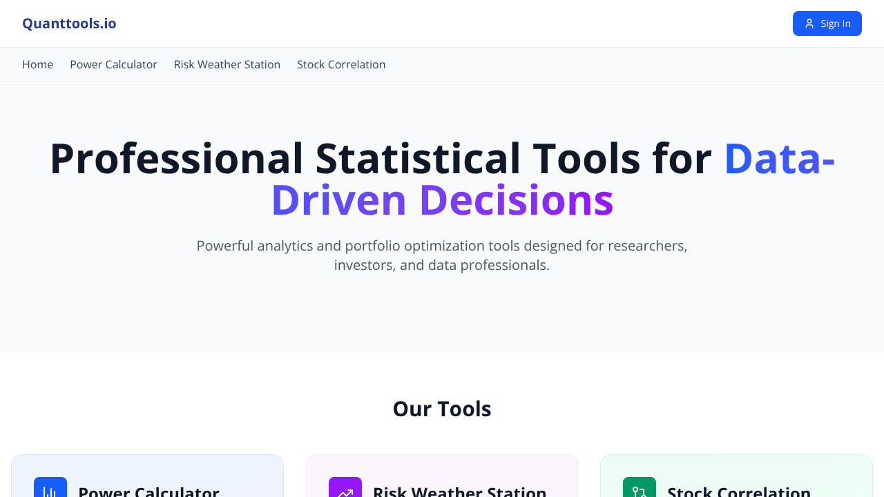 Quanttools.io